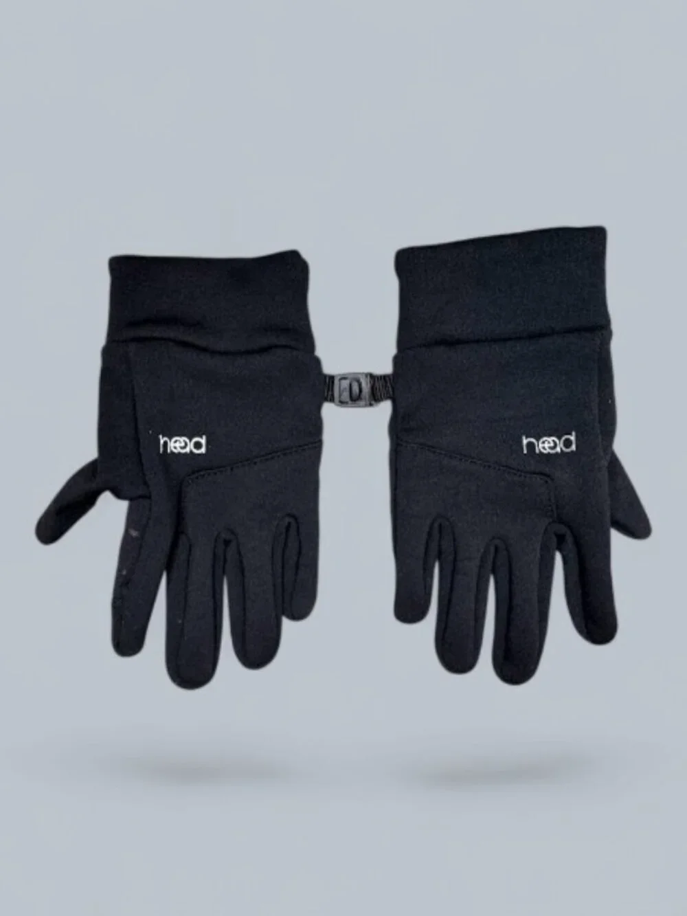 Head Kids Black Performance Gloves Size L/G Stretch Winter Running Sports